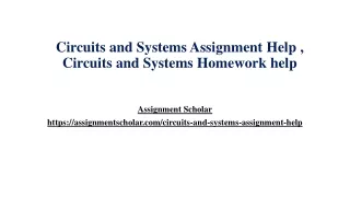 circuits and systems assignment help circuits and systems homework help