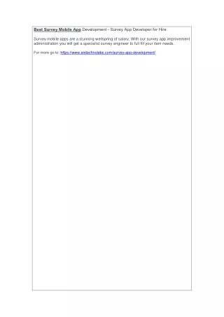 best survey mobile app development survey