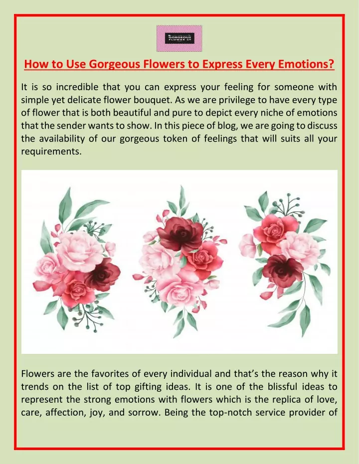 how to use gorgeous flowers to express every
