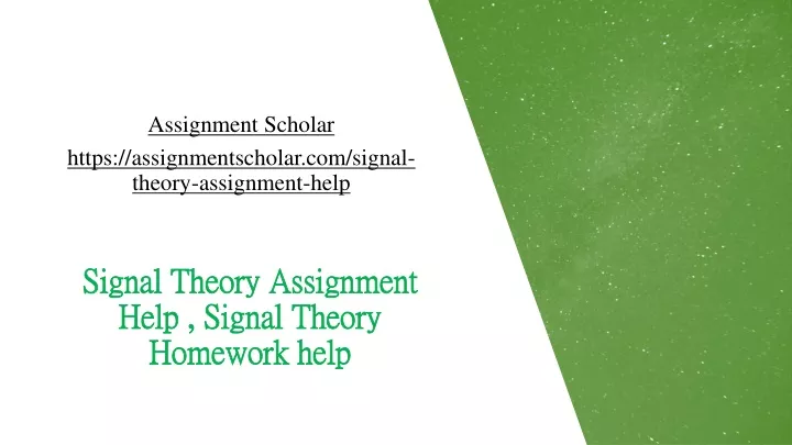 signal theory assignment help signal theory homework help