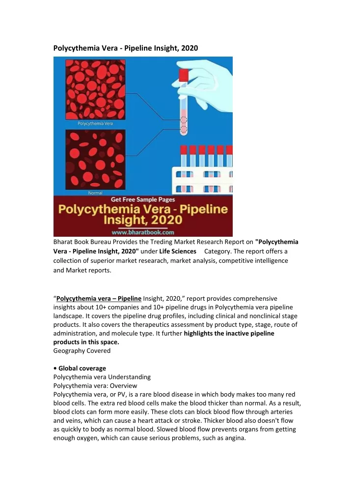 polycythemia vera pipeline insight 2020