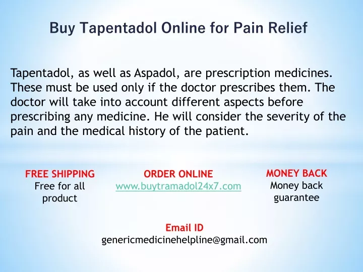 buy tapentadol online for pain relief