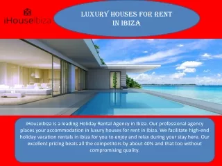Ihouseibiza.com - Luxury Houses for Rent in Ibiza