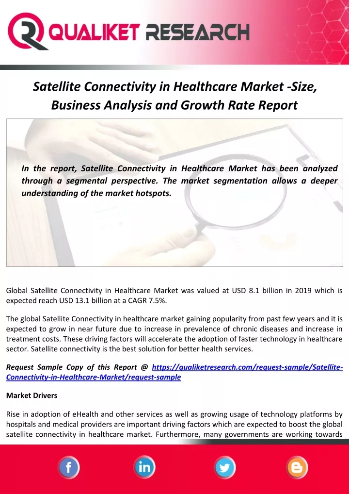 satellite connectivity in healthcare market size