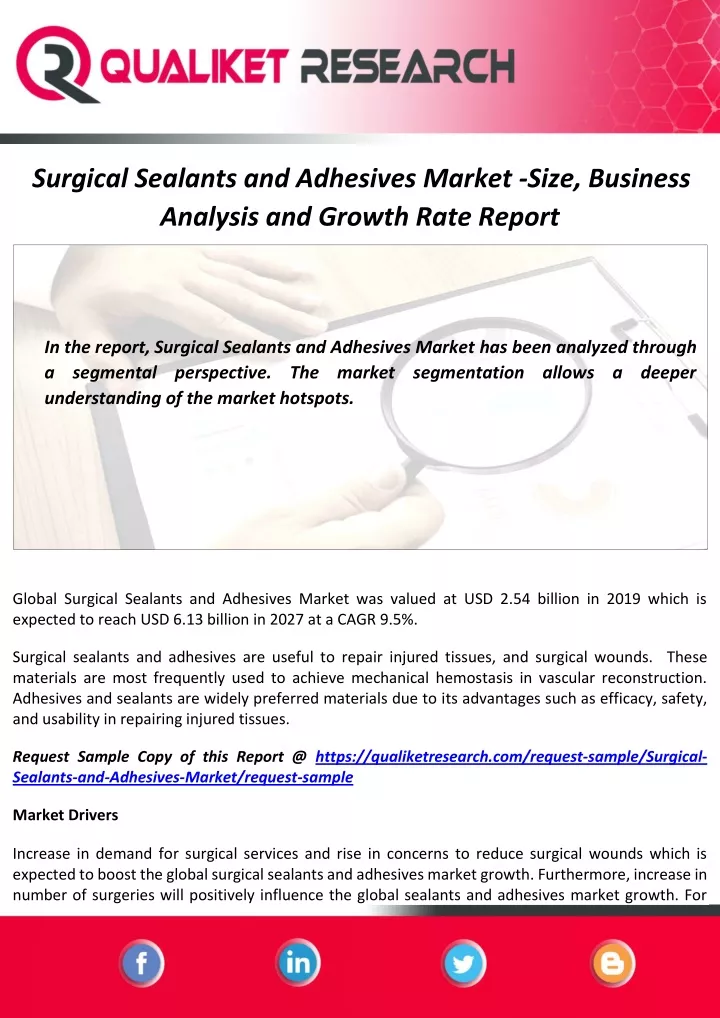surgical sealants and adhesives market size