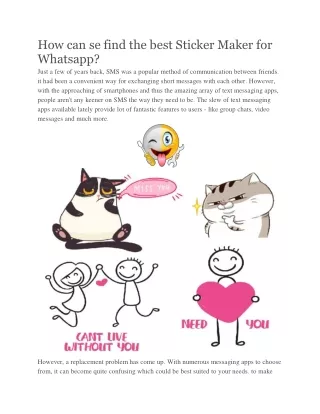 how can se find the best sticker maker
