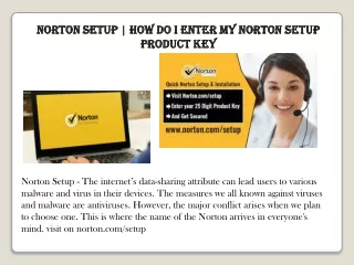 norton setup how do i enter my norton setup