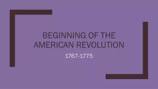 beginning of the american revolution