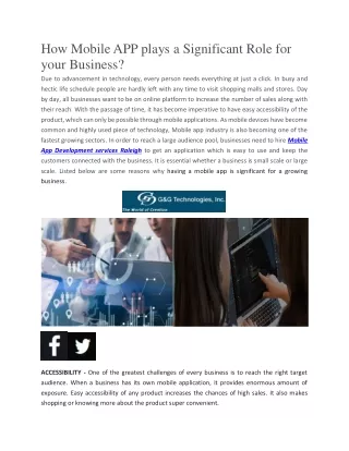how mobile app plays a significant role for your