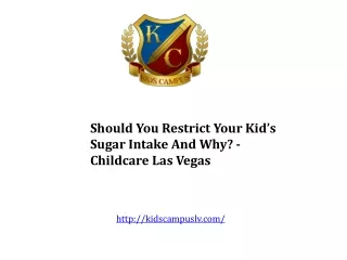 Should You Restrict Your Kid’s Sugar Intake And Why? - Childcare Las Vegas