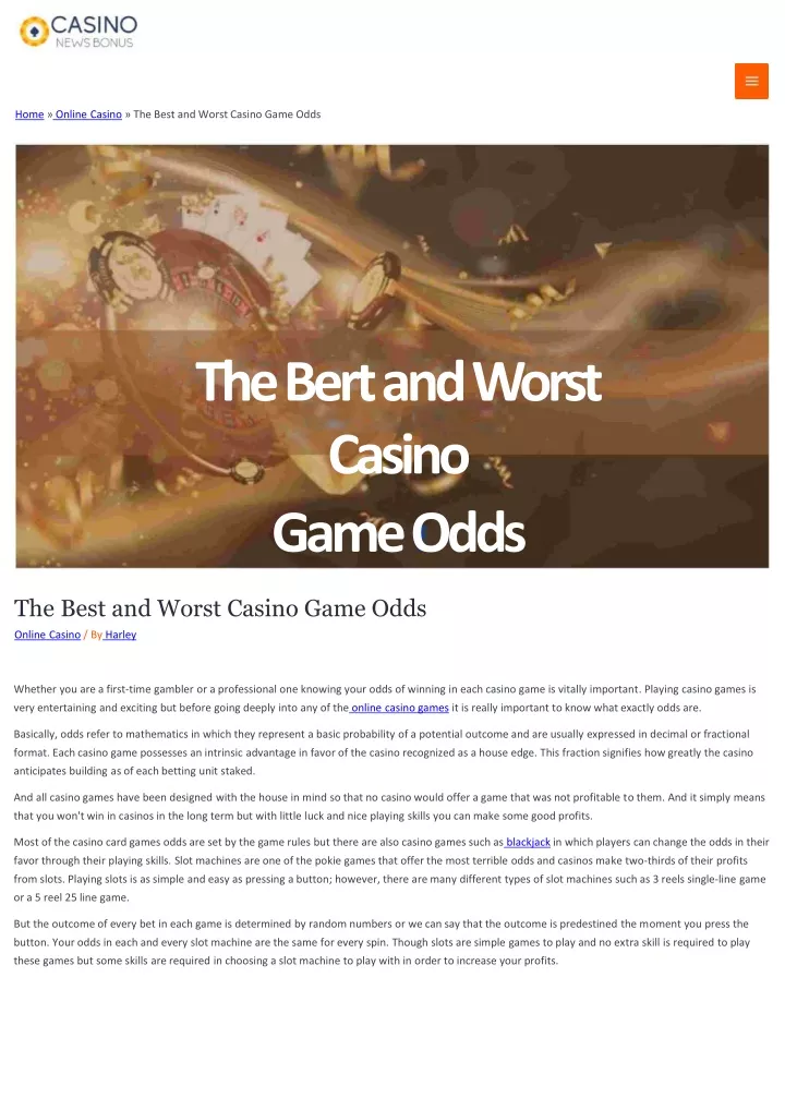 home online casino the best and worst casino game