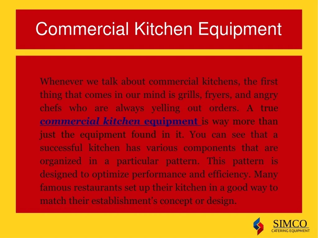 PPT - commercial kitchen equipment PowerPoint Presentation, free ...