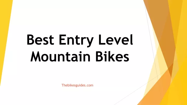 best entry level mountain bikes