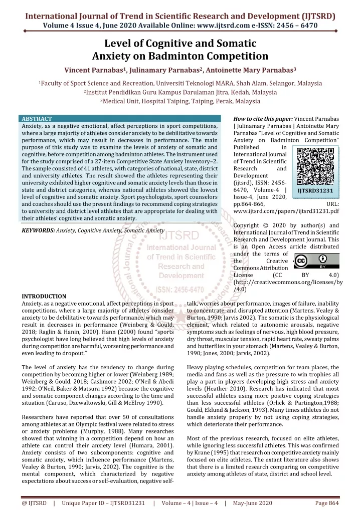 international journal of trend in scientific