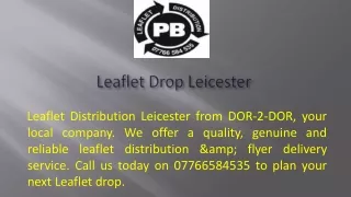 leaflet distribution leicester from