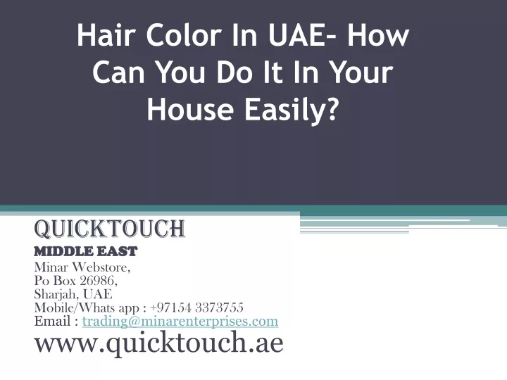 hair color in uae how can you do it in your house easily
