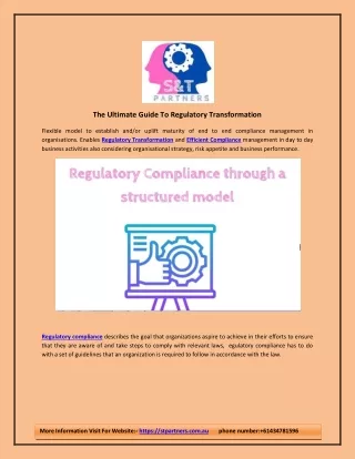 The Ultimate Guide To Regulatory Transformation