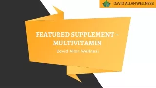 Multivitamin Supplements for Cleansing