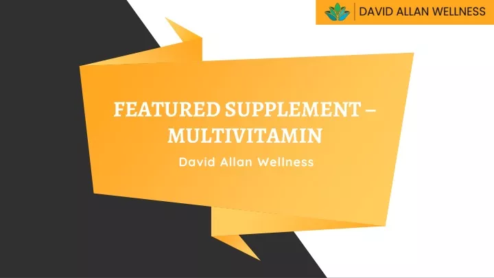 f eatured supplement multivitam i n