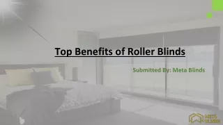 top benefits of roller blinds