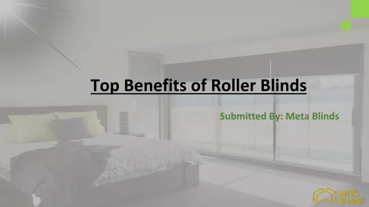 top benefits of roller blinds