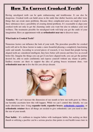 how to correct crooked teeth