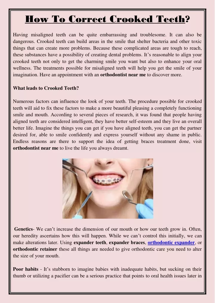 how to correct crooked teeth