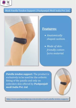 medi patella tendon support | Pushpanjali medi India
