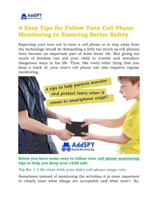 4 Easy Tips for Follow Teen Cell Phone Monitoring to Ensuring Better Safety