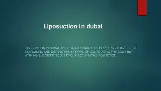 liposuction in dubai