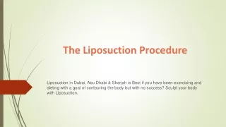 the liposuction procedure