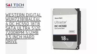 Western Digital WUH721818ALE6L4 DC HC550 18Tb SATA Ultra 512e 7200RPM 512Mb 3.5 Inch Hard Drive