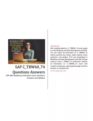 abstract get complete detail on c tbw60 74 exam