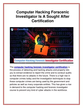 computer hacking forscenic investigator