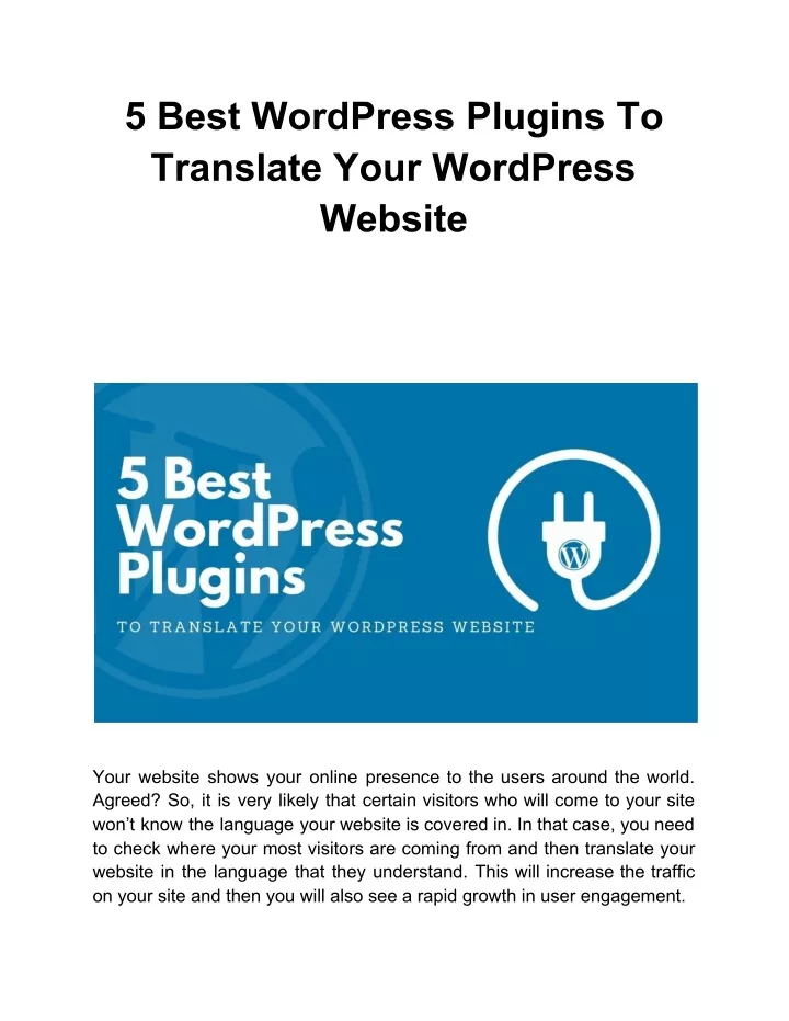 5 best wordpress plugins to translate your