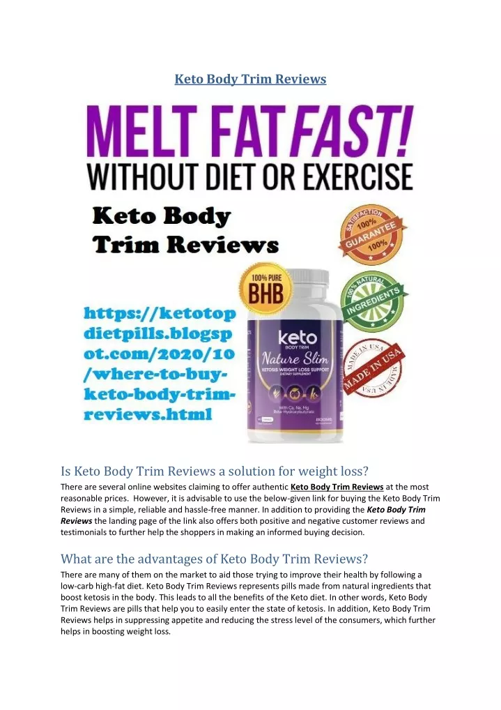 keto body trim reviews