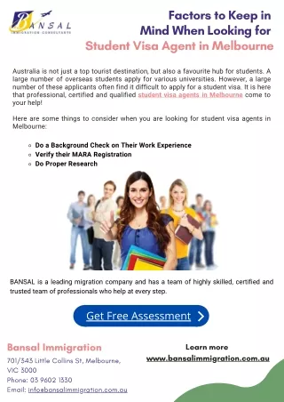 Factors to Keep in Mind When Looking for Student Visa Agent in Melbourne