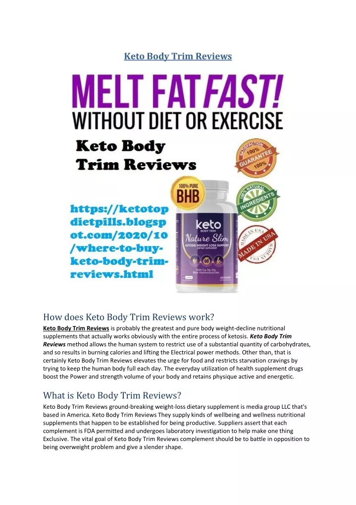 keto body trim reviews