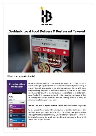 grubhub local food delivery restaurant takeout