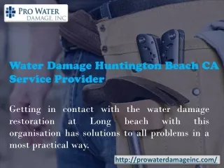 Water Damage Huntington Beach CA