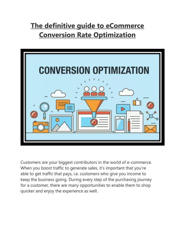 the definitive guide to ecommerce conversion rate