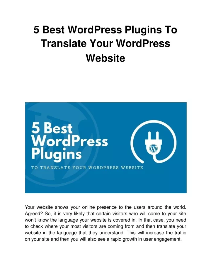 5 best wordpress plugins to translate your wordpress website