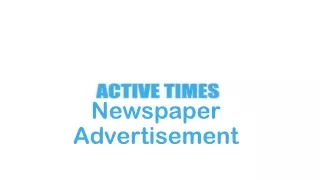 newspaper advertisement
