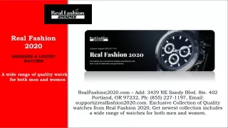 Real Fashion 2020 | Ph (855) 227-1197 | 3439 NE Sandy Blvd. Ste. 402 Portland, OR 97232