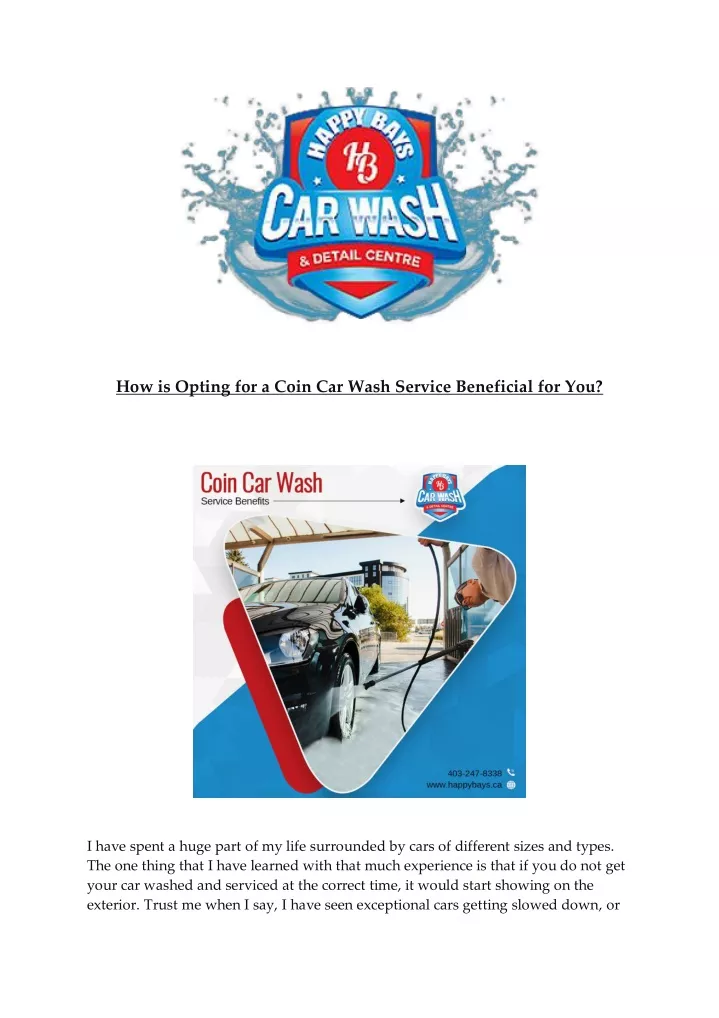 how is opting for a coin car wash service