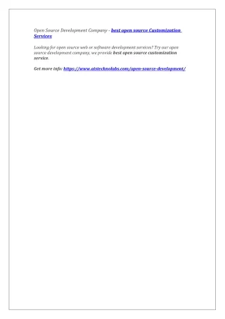open source development company best open source