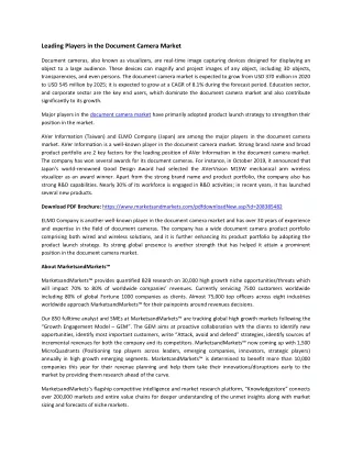 leading players in the document camera market