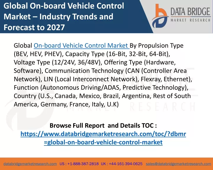 global on board vehicle control market industry