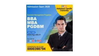 Business Management | Admission 2020 | Mahatma Gandhi University