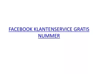 facebook klantenservice gratis nummer